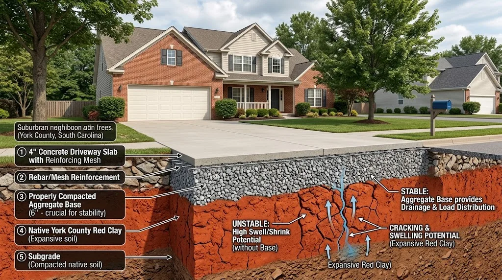 Why York County's Expansive Clay Soil Affects Your Concrete in Baxter Village